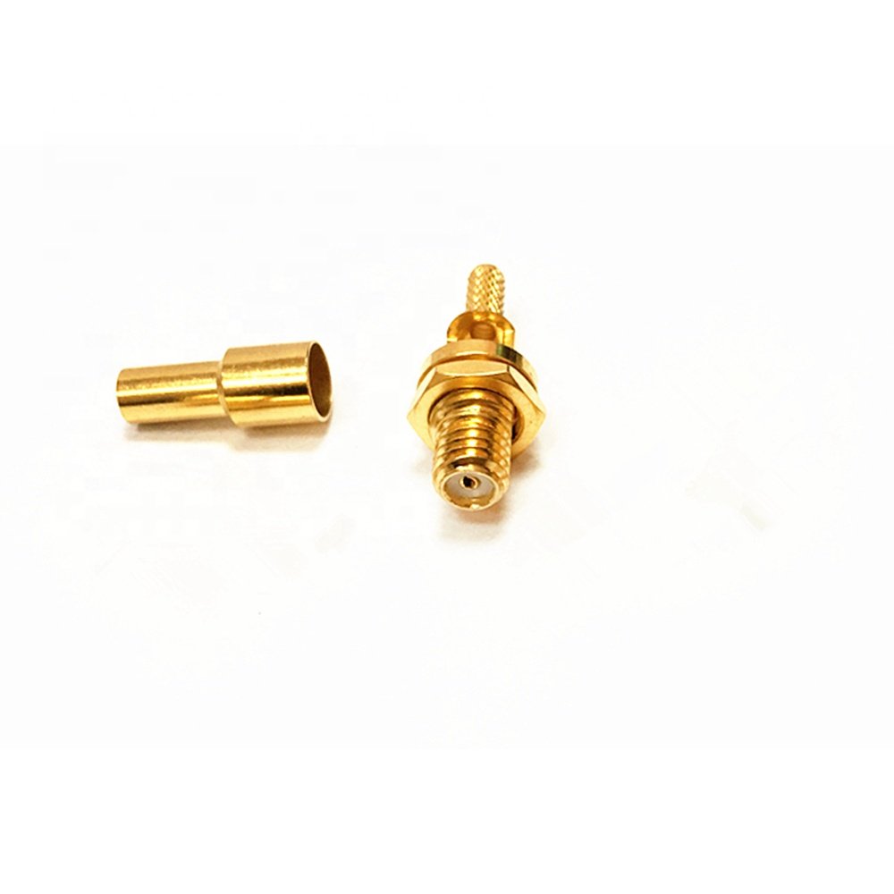 50Ohm M5 10-32 Female Jack Straight Microdot Connector Crimp For RG178 Cable