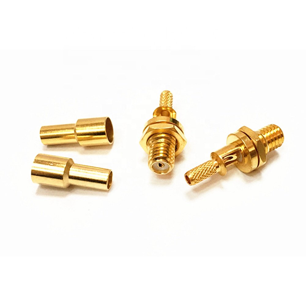 50Ohm M5 10-32 Female Jack Straight Microdot Connector Crimp For RG178 Cable