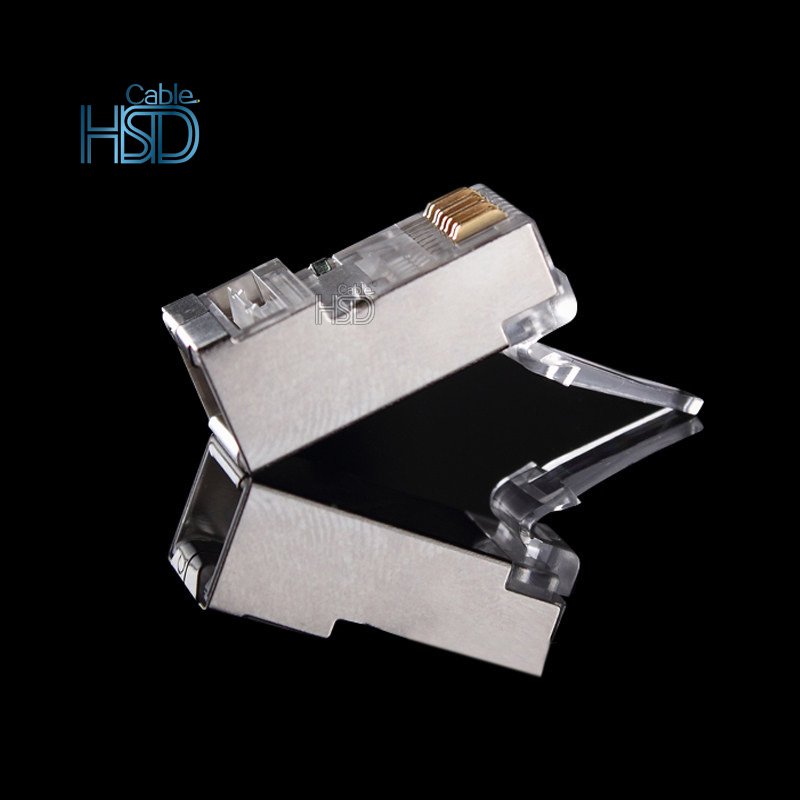 100pcs/bag Cat6 FTP Shielded Ethernet Connector Rj45 8p8c Network Cable Connectors Outdoor Inline Lan Male Connector Cat6 Price
