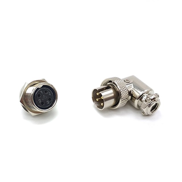 YL1-16 GX16 aviation plug 2-8 pin reverse through wall bending type electrical connector
