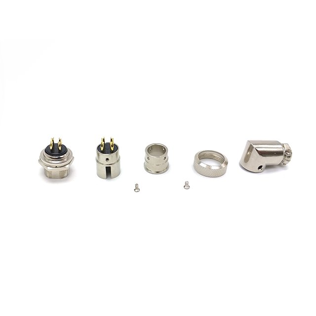 YL1-16 GX16 aviation plug 2-8 pin reverse through wall bending type electrical connector