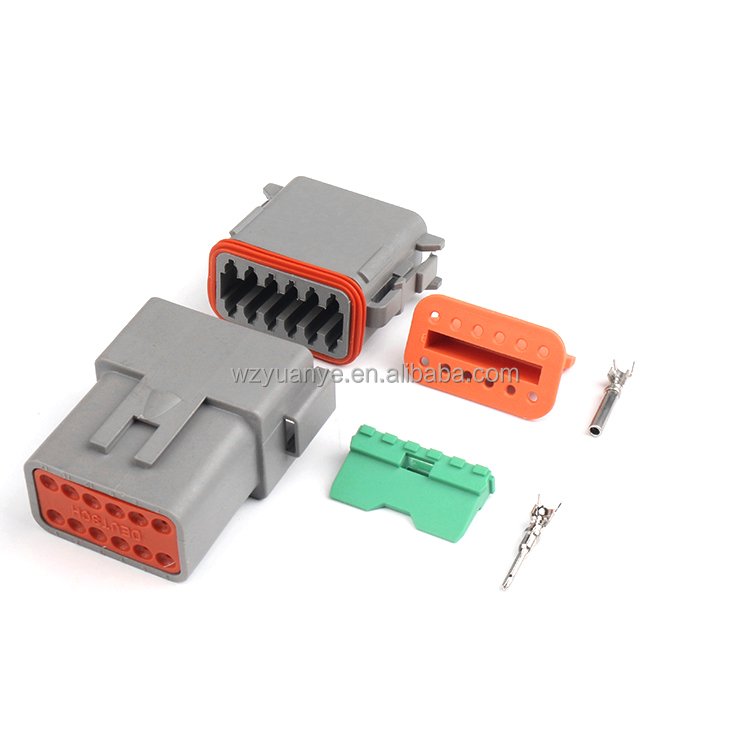 DT Series Waterproof Auto Connector 2P/3P/4P/6P/8P/12P Male and Female Terminal for Automotive