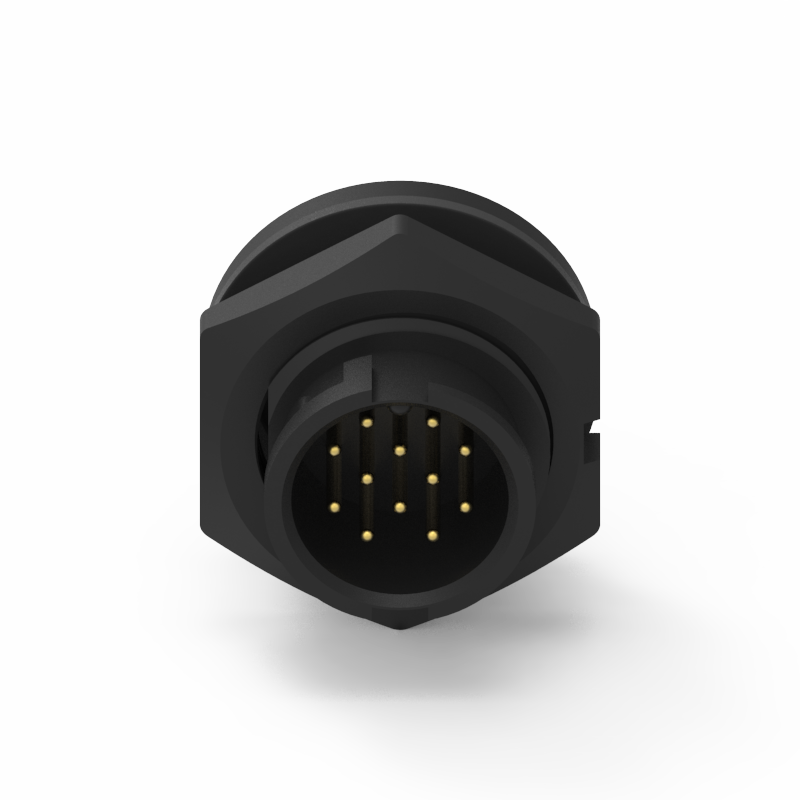 B Size 12PIN Front Lock PCB Type Waterproof Connector-2A