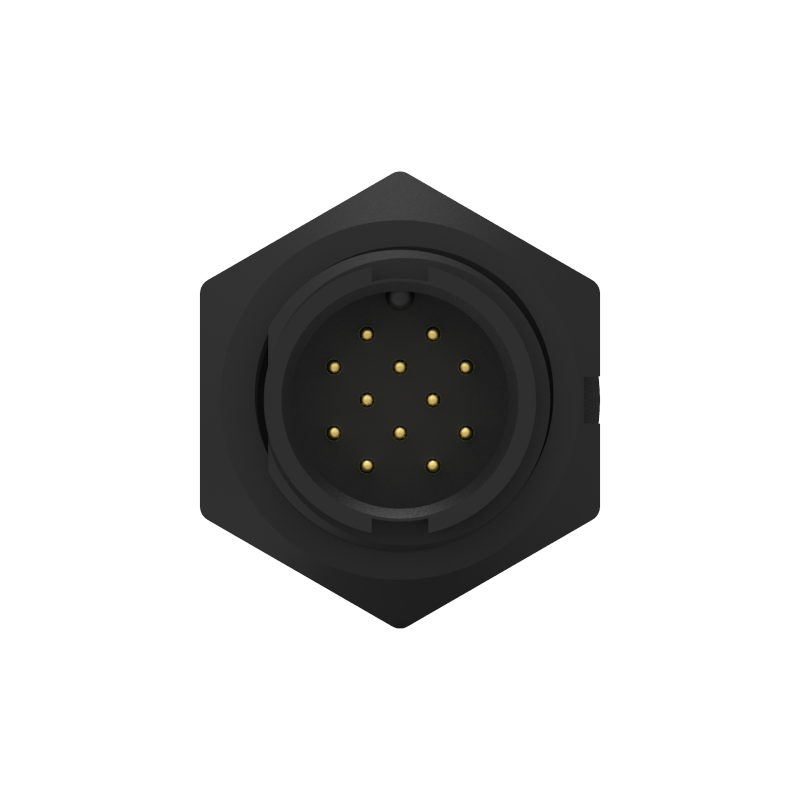 B Size 12PIN Front Lock PCB Type Waterproof Connector-2A