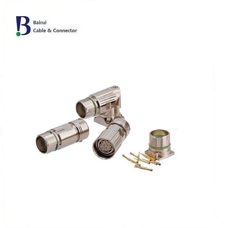 M23 Cable Mount Connector,6 7 9 12 17 Pole Socket 623 Series With Cable For Industrial Automation Signals