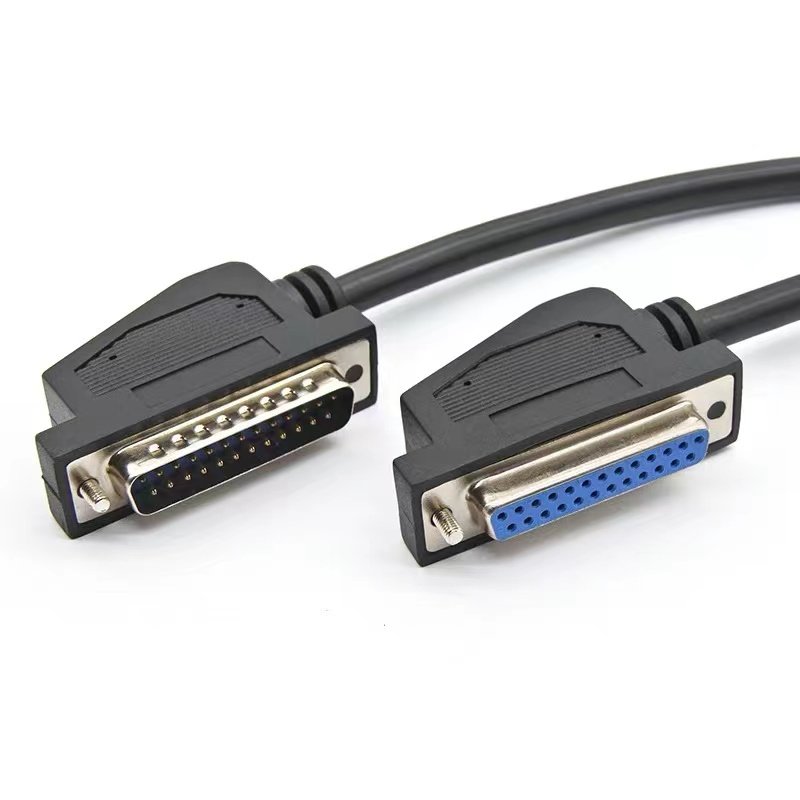 Over Molded Db25 Cable 90 Degree Angle Db25 Male To Db25 Male D-sub 25 Pin Connector Cable