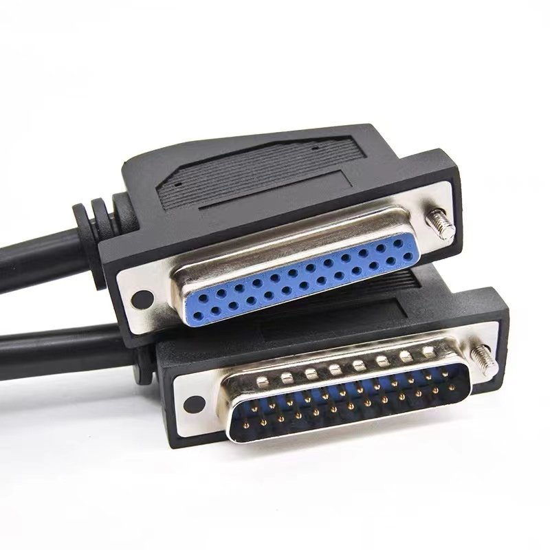 Over Molded Db25 Cable 90 Degree Angle Db25 Male To Db25 Male D-sub 25 Pin Connector Cable