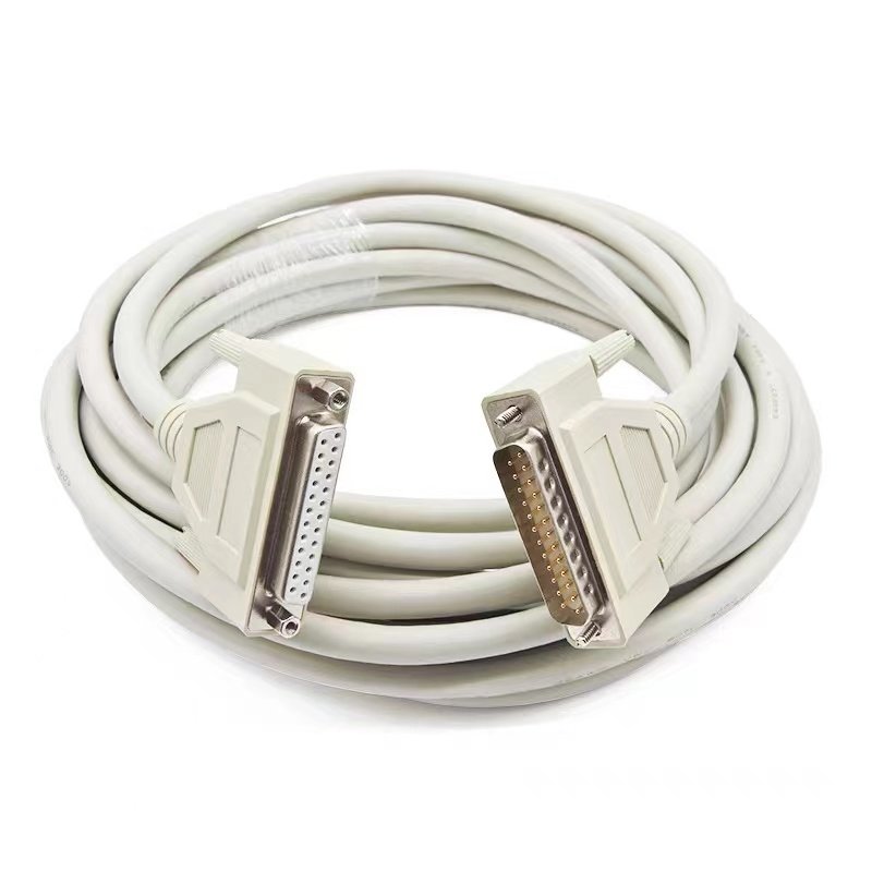 Over Molded Db25 Cable 90 Degree Angle Db25 Male To Db25 Male D-sub 25 Pin Connector Cable