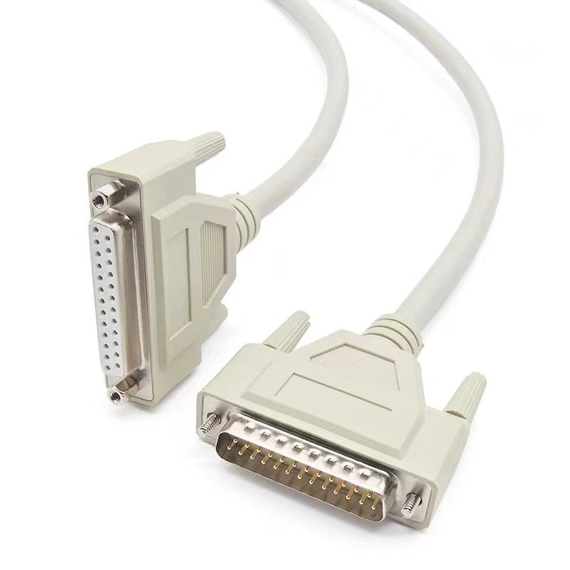 Over Molded Db25 Cable 90 Degree Angle Db25 Male To Db25 Male D-sub 25 Pin Connector Cable