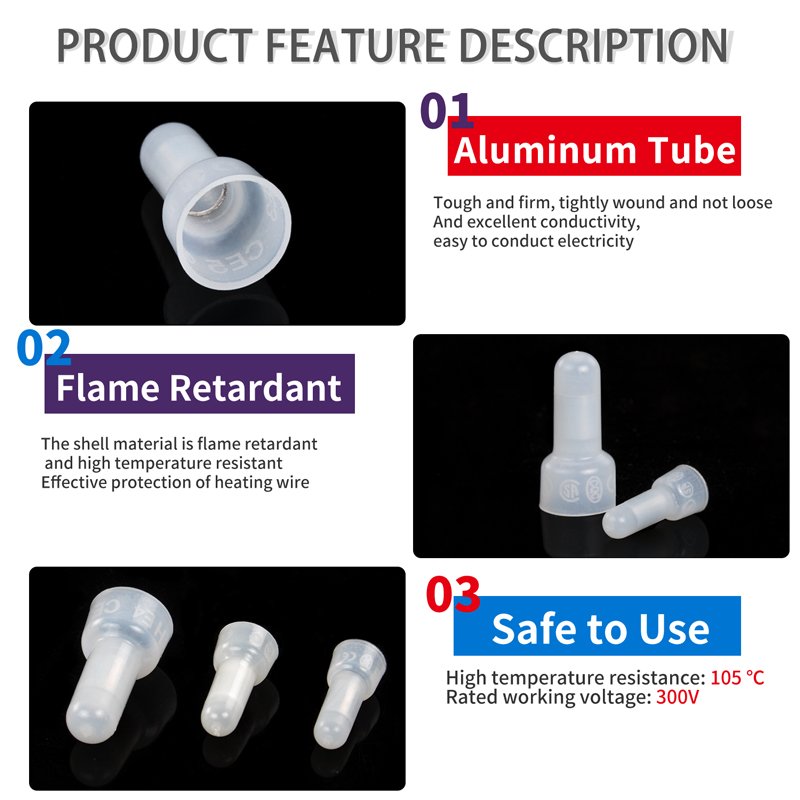 Plastic/Nylon CE1X CE2X CE-5X AWG 12-10 16-14 22-16 Closed End Crimping Car Audio Cable Connector Terminal