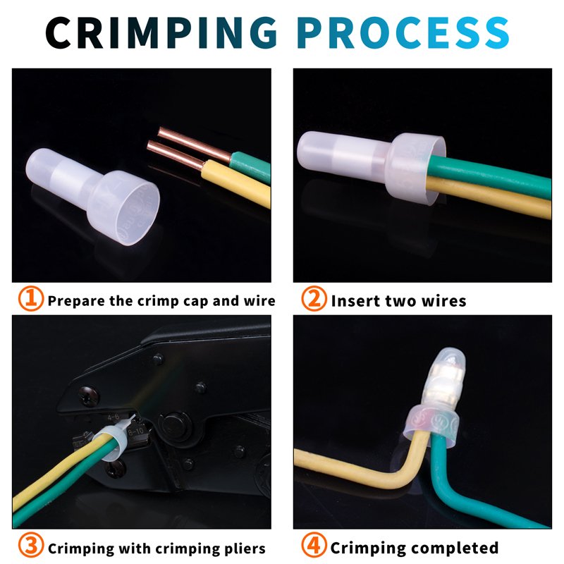 Plastic/Nylon CE1X CE2X CE-5X AWG 12-10 16-14 22-16 Closed End Crimping Car Audio Cable Connector Terminal