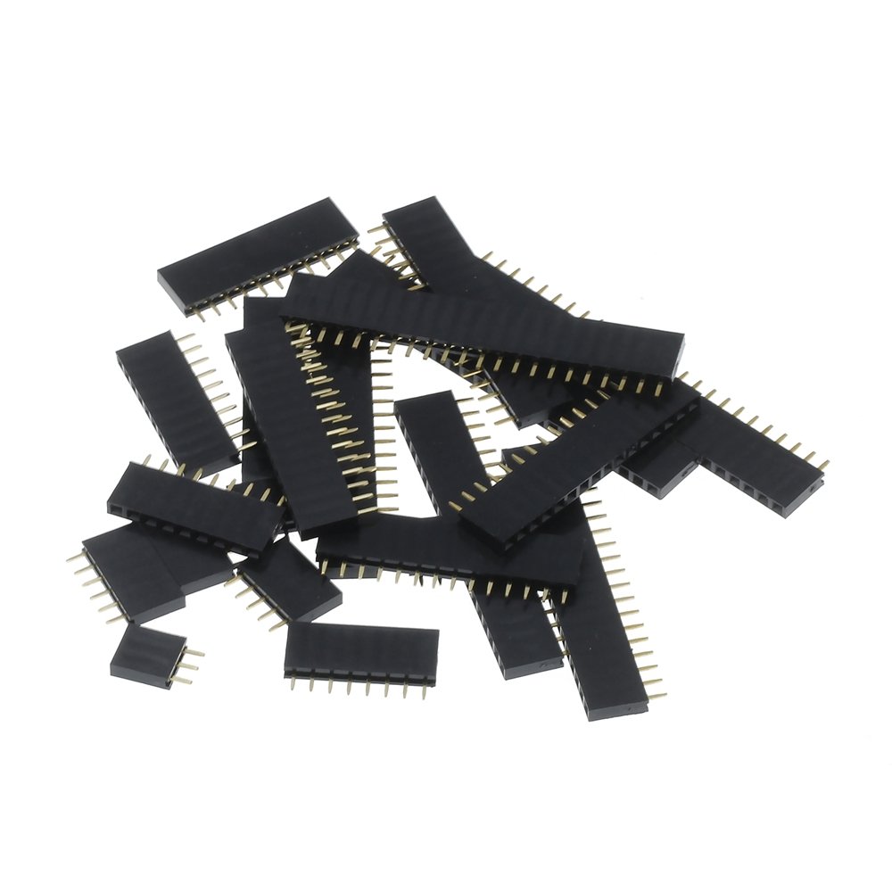 Single Row Pin Female Header Socket Pitch 2.54mm 1*2p 3p 4p 5p 6p 7p 8p 9p 10p 12p 14p 16p 18p 20p 22p 40p Pin Connector