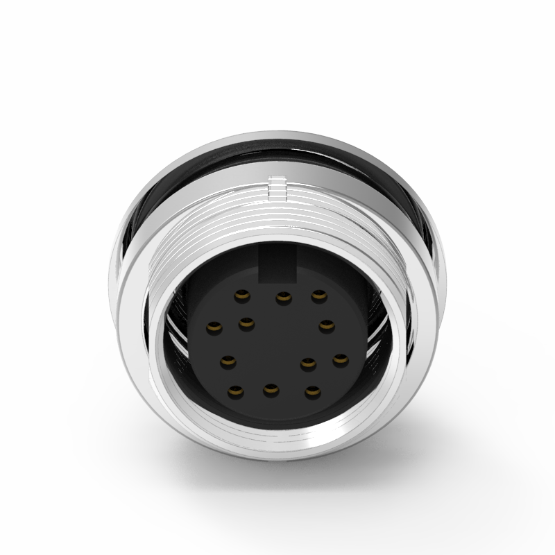M16 12PIN Front Lock Waterproof Connector