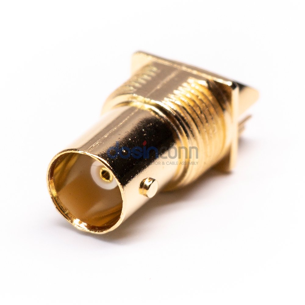 Gold Plated RF Coaxial BNC Connector Female Jack 50 ohm End Launch PCB Bulkhead Connector