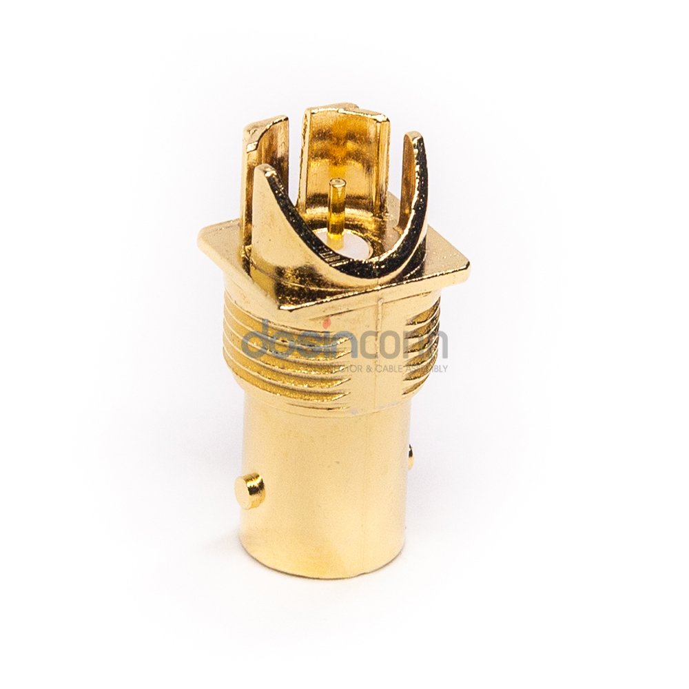 Gold Plated RF Coaxial BNC Connector Female Jack 50 ohm End Launch PCB Bulkhead Connector