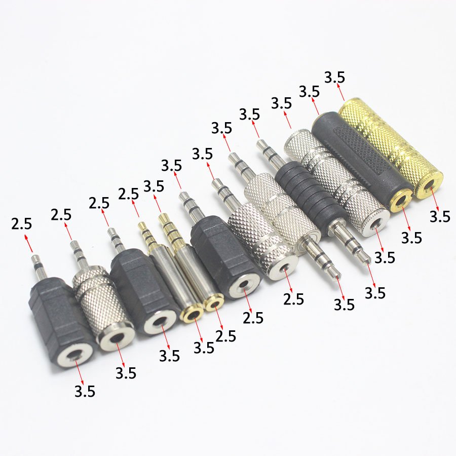 Black Plastic 2.5mm 3.5mm 6.35mm mono/Stereo male plug female jack audio connectors Headphone earphone spring DIY
