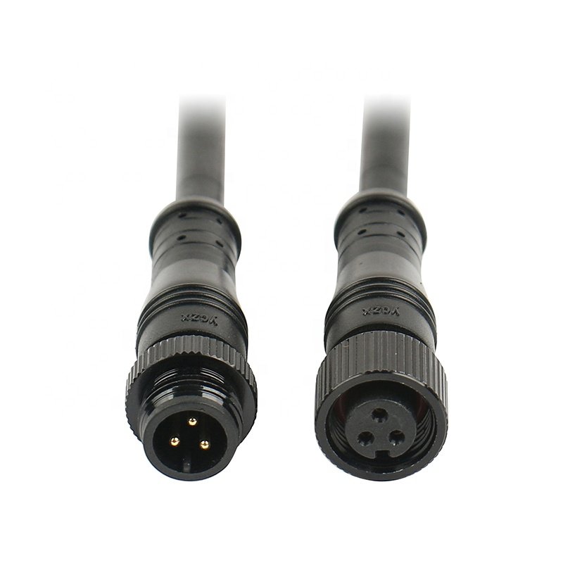 High quality water tight circular connector IP 67 IP 68 male female molding cable for water meter
