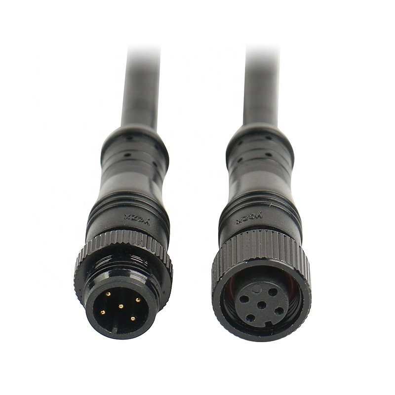 High quality water tight circular connector IP 67 IP 68 male female molding cable for water meter