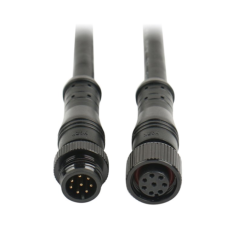 High quality water tight circular connector IP 67 IP 68 male female molding cable for water meter