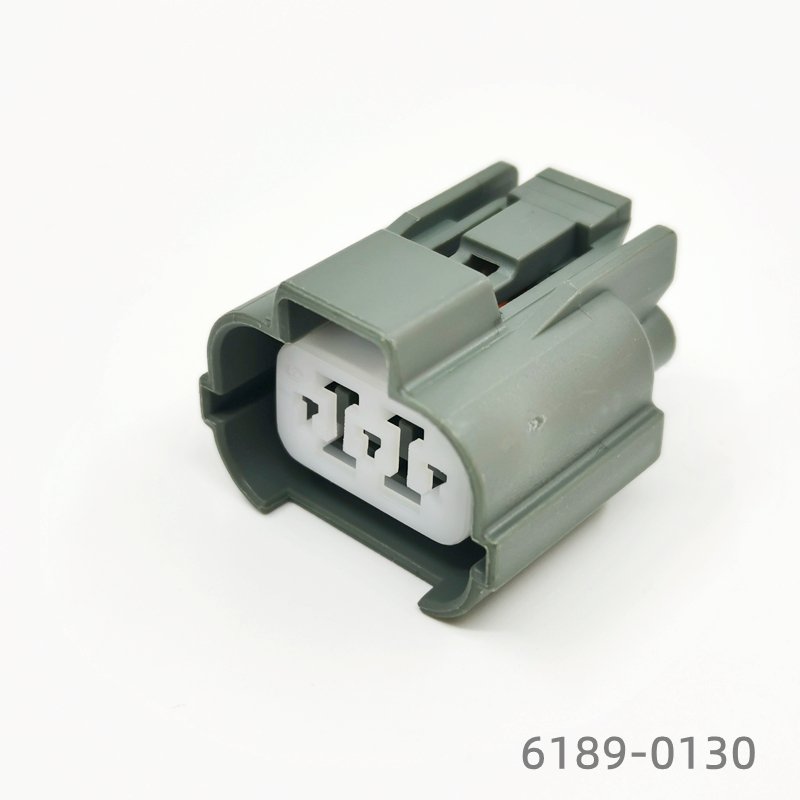Manufacture Waterproof Connector 6189-0130 Wire to Wire process 2.3mm Automotive 3 Pin Gray Female Housing for Sale