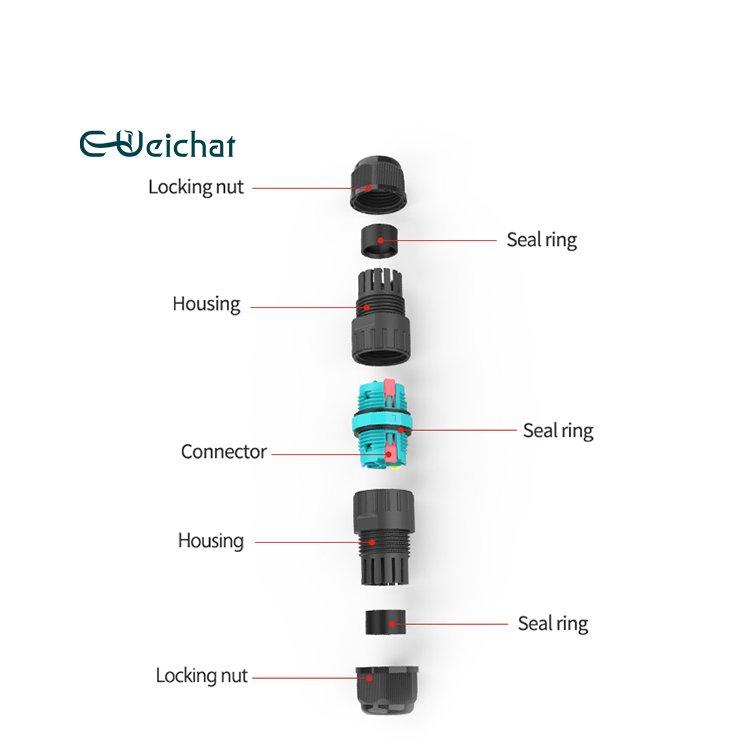 E-Weichat 2024 Fast Installation 2 pin 3 pin explosion proof circular connectors waterproof
