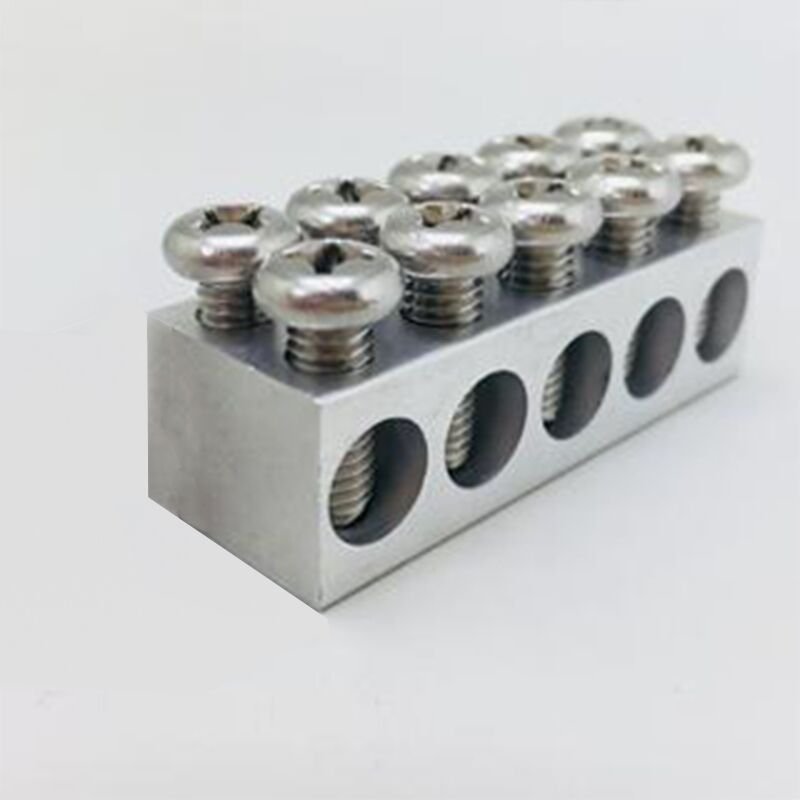 High Quality America Canada 6061 Aluminum Earth Neutral Screw Bar Link Bar Terminal Block Connector Customized