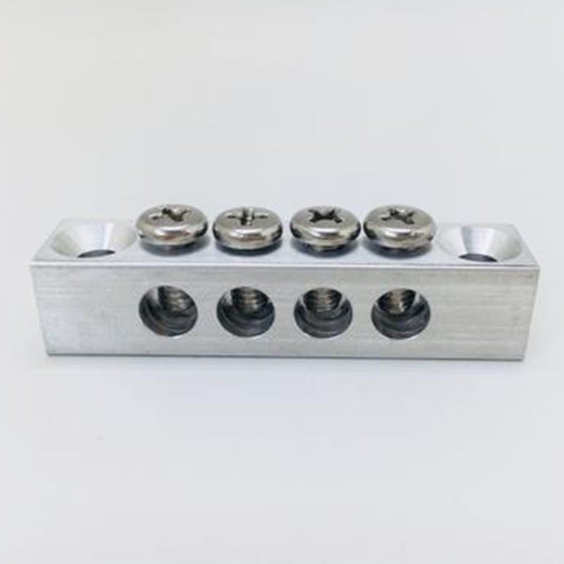 High Quality America Canada 6061 Aluminum Earth Neutral Screw Bar Link Bar Terminal Block Connector Customized