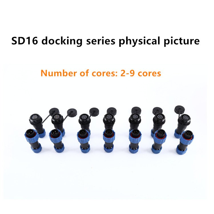 SD16 Docking male/female aviation connector Plug socket IP68 waterproof connector