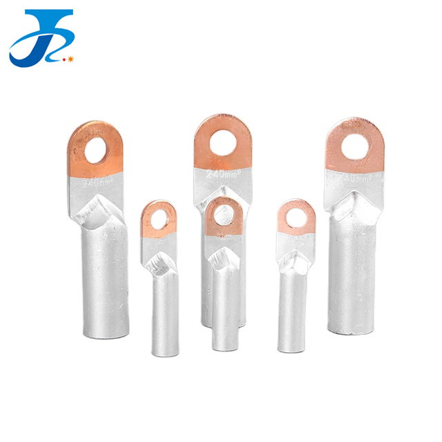 Copper to Aluminum Connecting Terminal Electrical Power Metallic Tubular Crimping Bimetallic Al-Cu Cable Lugs Ends