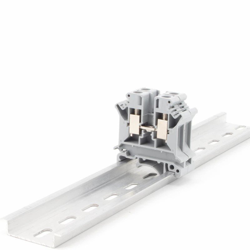 Electrical Connector Din Rail Uk-6n Connect Terminal Block 57a 800v 0.2-6 Wire Range Fuse Terminal Block Connector