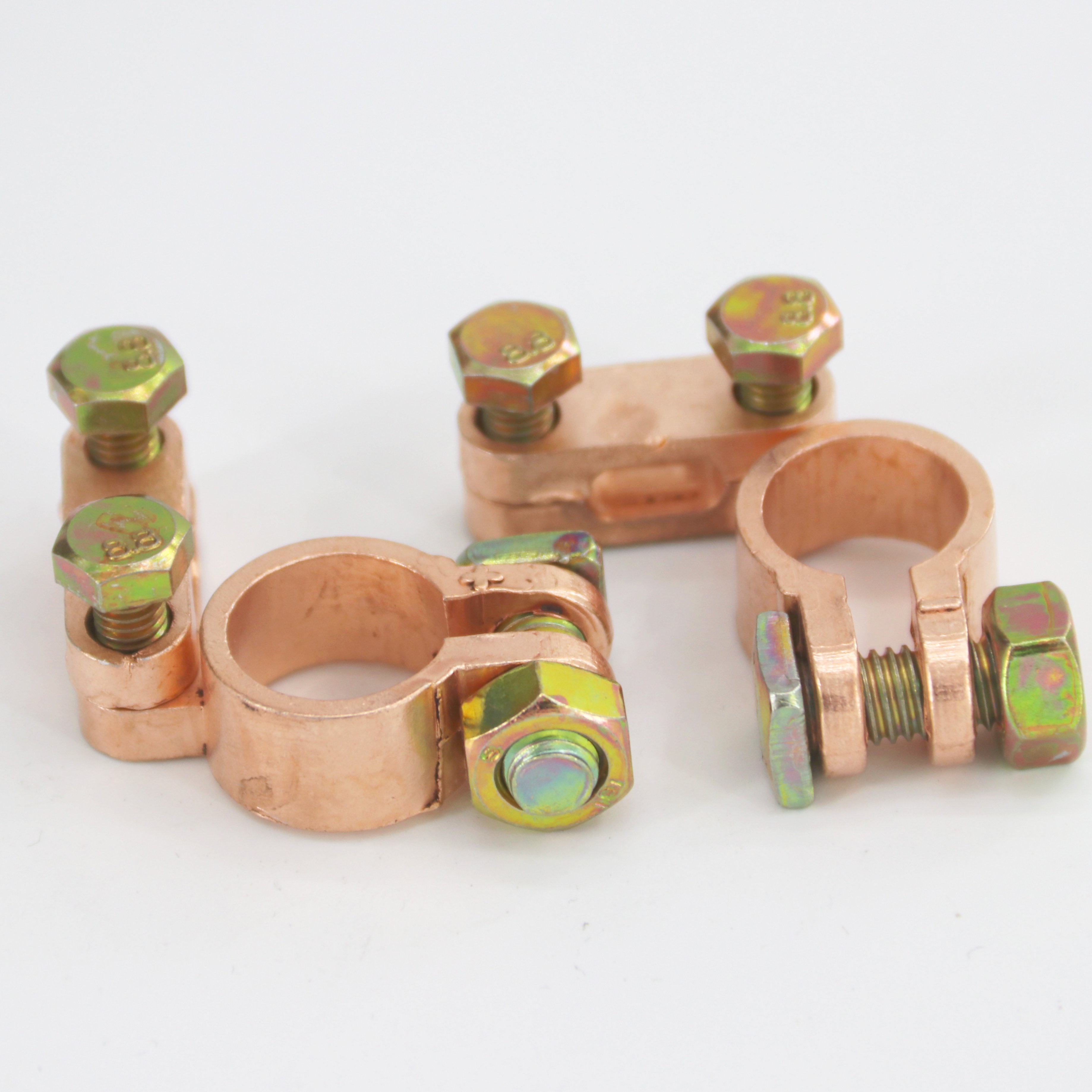 Universal Pure Copper Car Positive Negative Battery Terminal Clamps Connectors