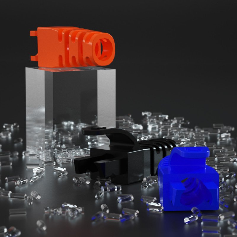 OD 6.5mm RJ45 network connectors boots cover strain relief