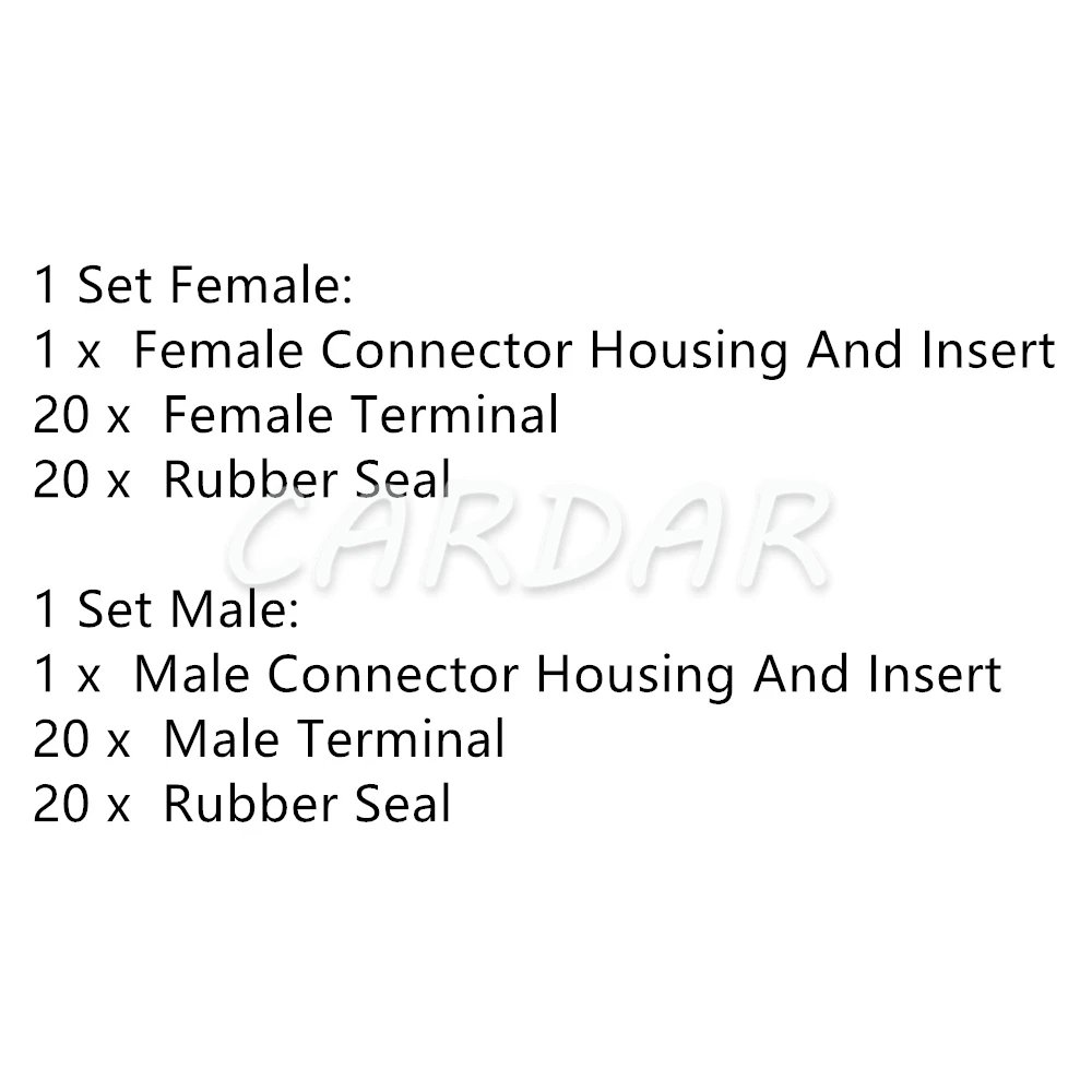 20 Pin 6189-0714 6188-0494 Car Excavator Hydraulic Pump Waterproof Socket Auto Electrical Control Board Connector