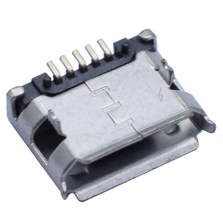 one-stop professional supplier 2A 30V micro full stick curl edge 5 pin micro usb connector female socket charging connector