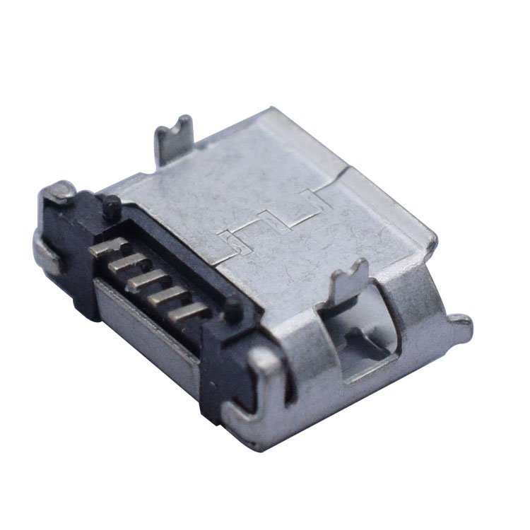 one-stop professional supplier 2A 30V micro full stick curl edge 5 pin micro usb connector female socket charging connector