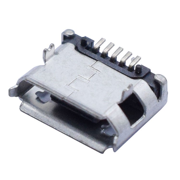 one-stop professional supplier 2A 30V micro full stick curl edge 5 pin micro usb connector female socket charging connector