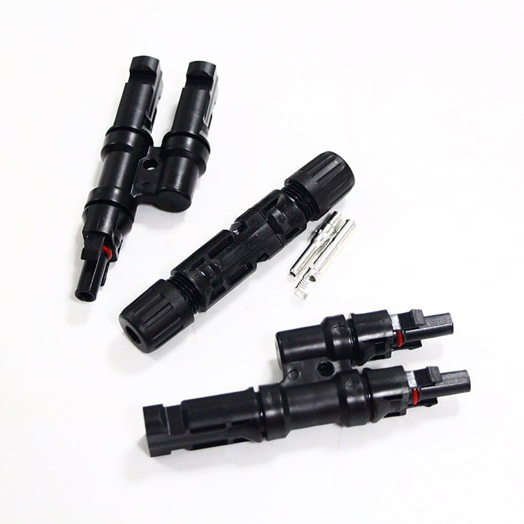 Waterproof Dc Solar T and Y Branch Contactors PV Solar Panel Wire Connector
