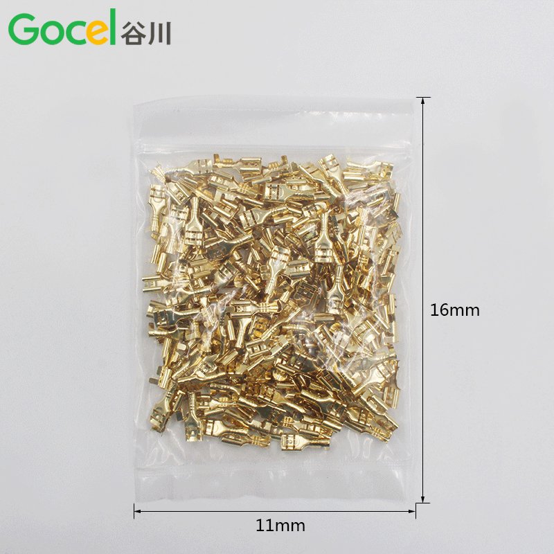6.3 plug spring terminal block DJ622-6.3 iron-plated copper terminal