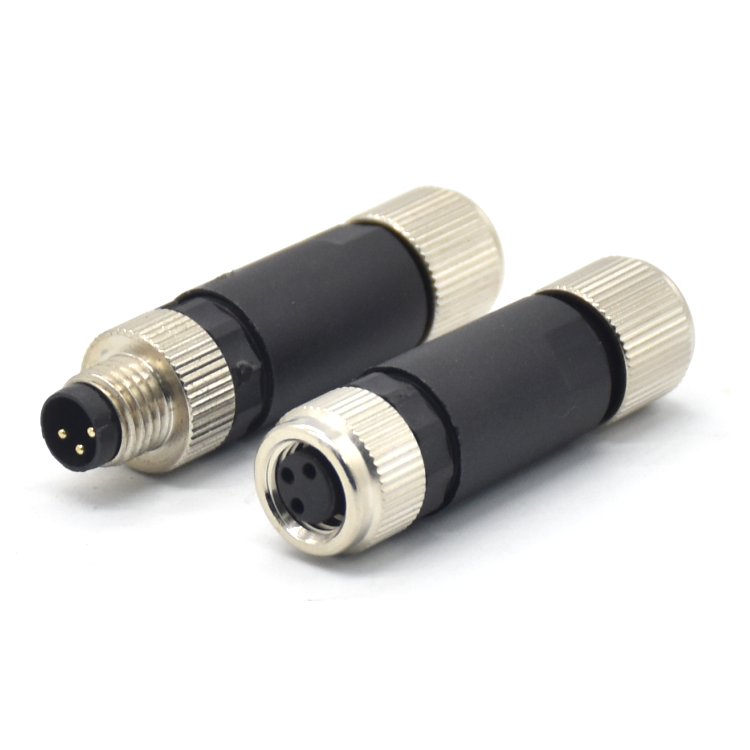 M8 Circular Connector Filed Installation Waterproof Plugs Male And Female 3pin M8 Connector