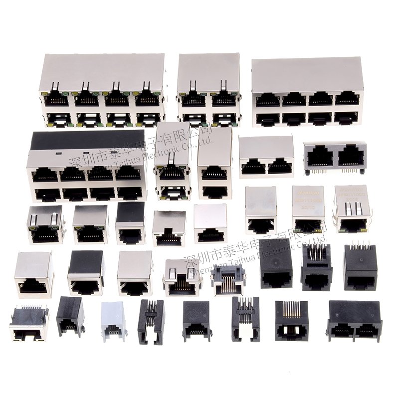 RJ45 Female Male PCB Connector Shield RJ-45 8p8c Plug Cat5e Cat7 Cat6 Cat6a Cat8 Keystone Jack Ethernet RJ45 Socket Connector