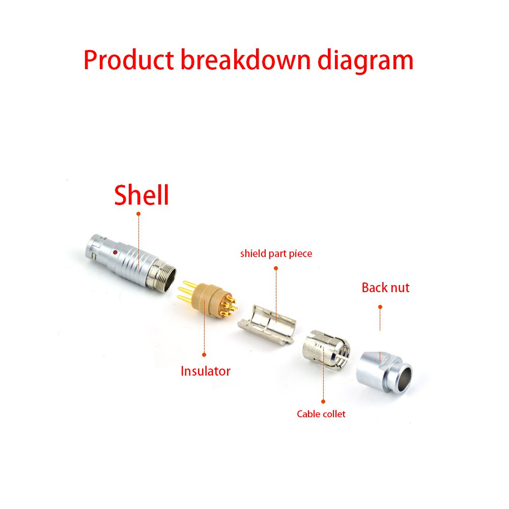 Manufactures LEMOS 0b 1b 2b 3b 4b 2 3 4 5 6 7 16 16 19 26 30 Pin FGG connector Small connector Metal Circular connector