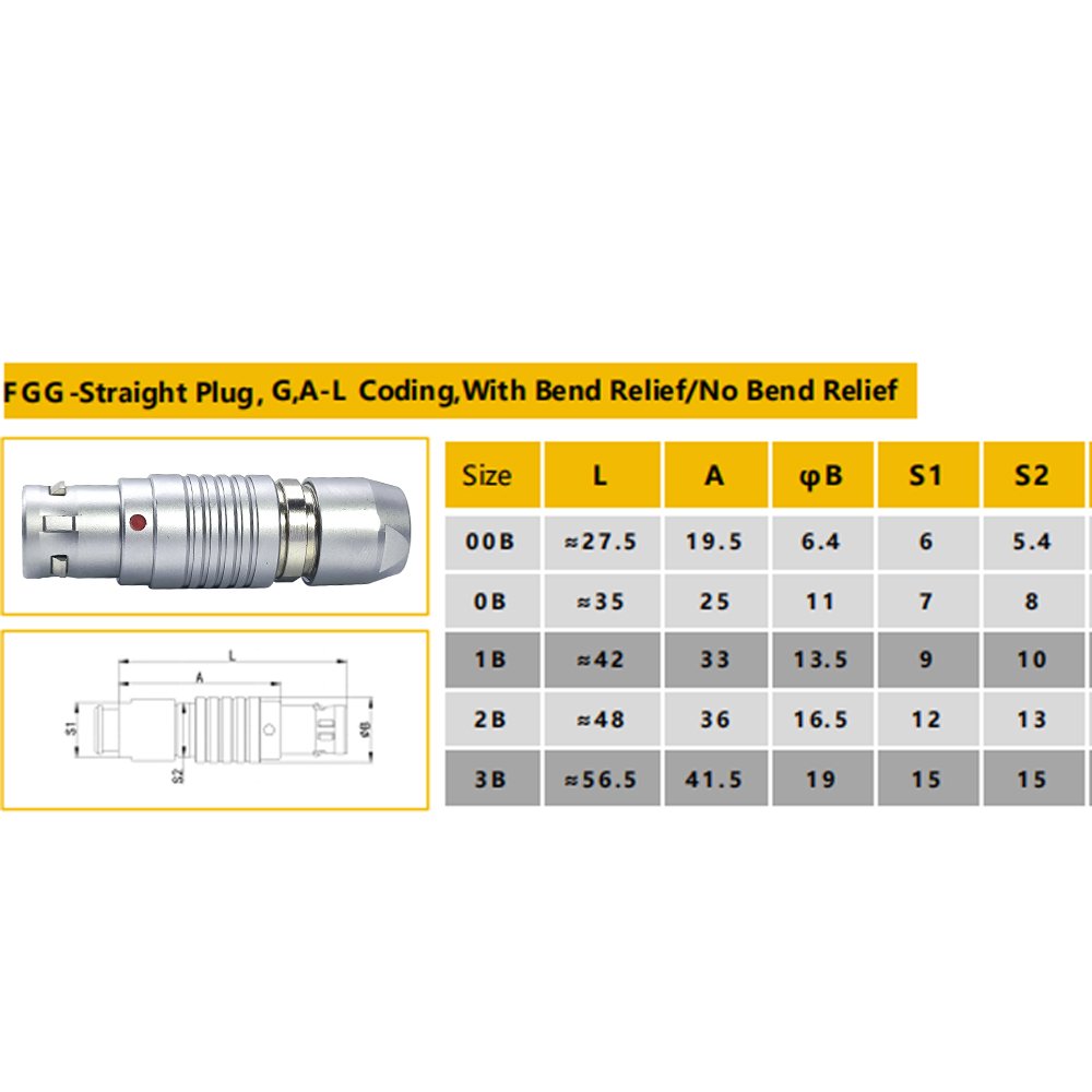 Manufactures LEMOS 0b 1b 2b 3b 4b 2 3 4 5 6 7 16 16 19 26 30 Pin FGG connector Small connector Metal Circular connector