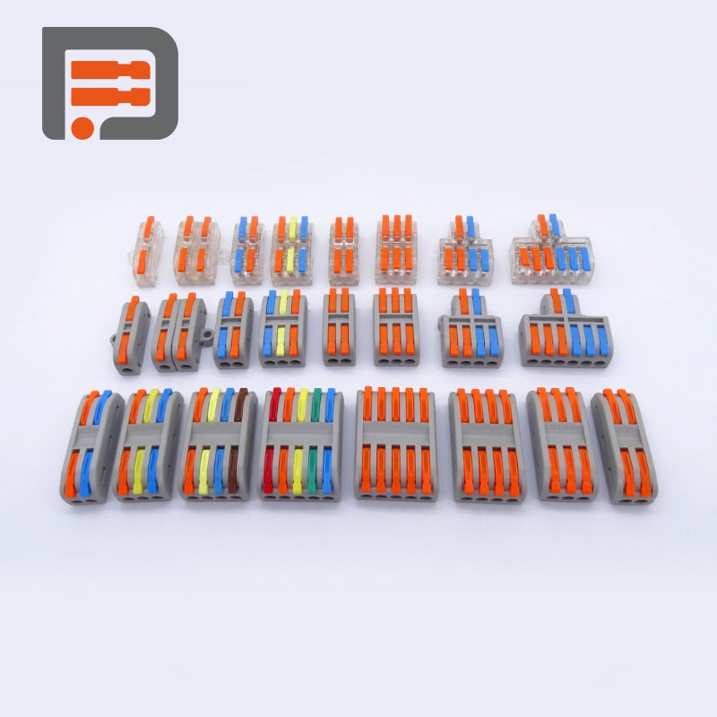 DF-2-3 colorful Lever handle 3 conductor Universal compact wire connector Push In Terminal Block