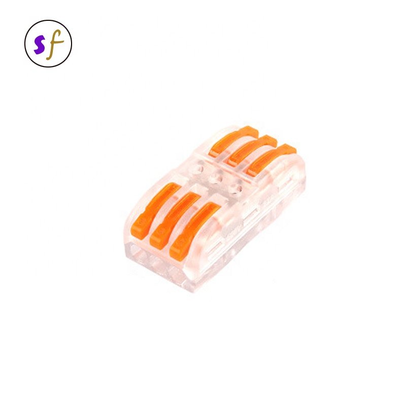 2 Pin 2 In 2 Out Transparent Quick Connector Terminal Lamp Wire Connector