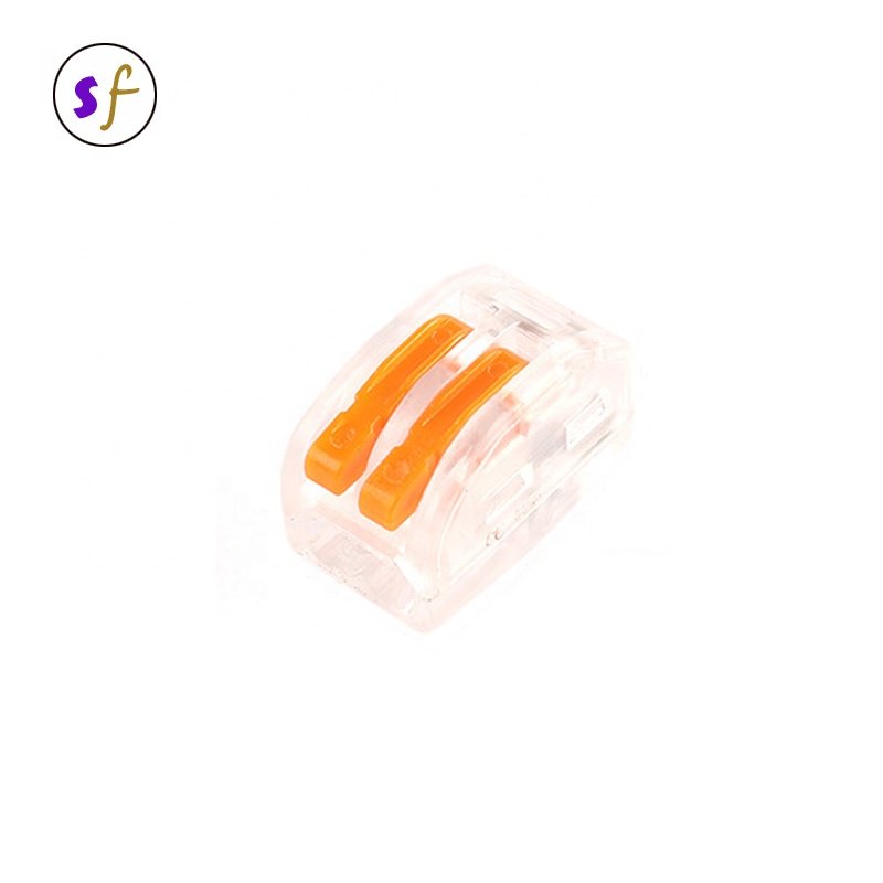2 Pin 2 In 2 Out Transparent Quick Connector Terminal Lamp Wire Connector