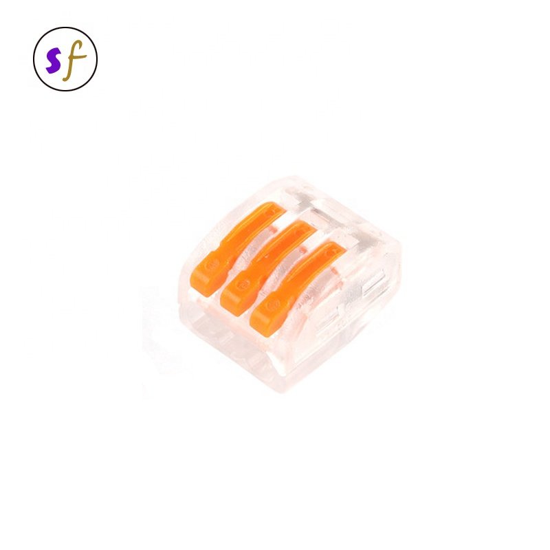 2 Pin 2 In 2 Out Transparent Quick Connector Terminal Lamp Wire Connector