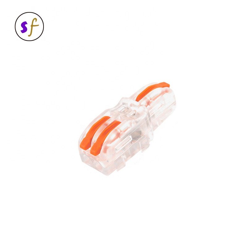 2 Pin 2 In 2 Out Transparent Quick Connector Terminal Lamp Wire Connector