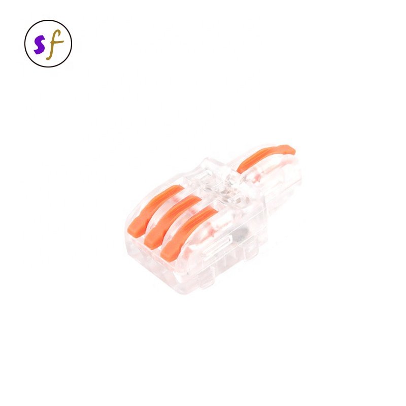 2 Pin 2 In 2 Out Transparent Quick Connector Terminal Lamp Wire Connector