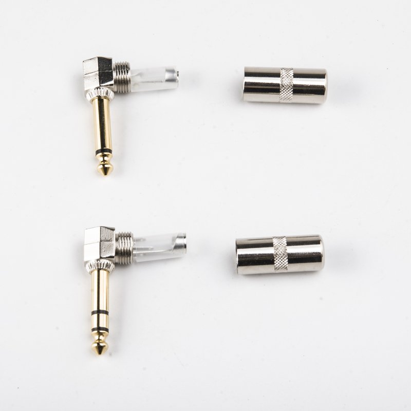 Joinaudio 6.35mm Mono/Stereo Angled Gold /Nickel TS Connector