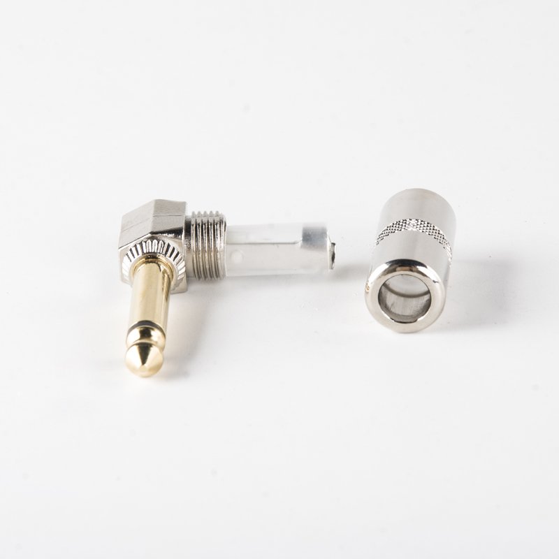 Joinaudio 6.35mm Mono/Stereo Angled Gold /Nickel TS Connector